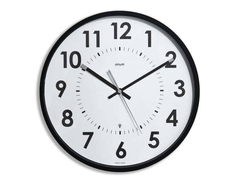 CEP Orium Horloge radiopilotée Abyliss, analogique, noir