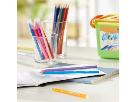 BIC KIDS Kit de dessin dans une caisse, 120 pièces