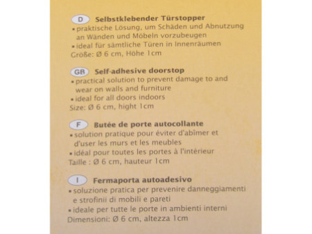 KLEIBER Butoir de porte, plastique, blanc