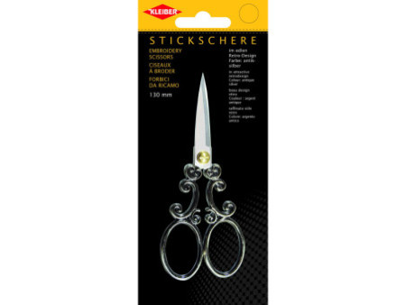 KLEIBER Ciseaux à broder 'Antique', longueur: 130 mm, argent