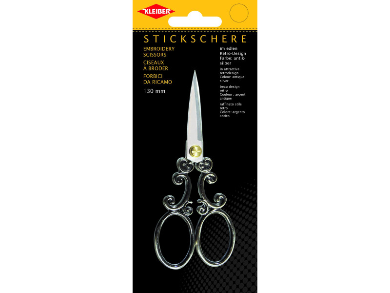 KLEIBER Ciseaux à broder 'Antique', longueur: 130 mm, argent
