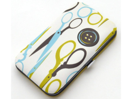 KLEIBER Etui de couture de voyage 'Design', 24 pièces, blanc