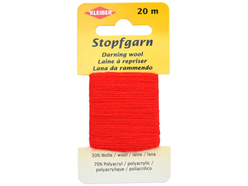KLEIBER Fil à repriser, 20 m, rouge