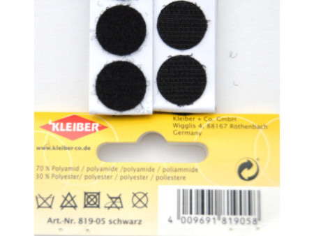 KLEIBER Pastilles auto-agrippantes, diamètre : 16 mm, noir