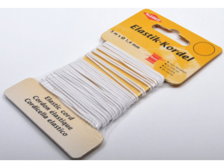 KLEIBER Cordon élastique, 1,4 mm x 5 m, blanc