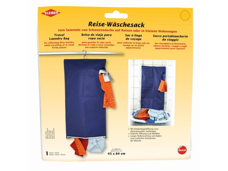 KLEIBER Sac à linge de voyage, (L)450 x (H)840 mm, bleu