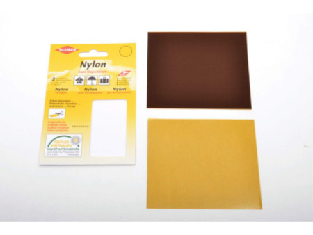 KLEIBER Pièce de réparation nylon, autocollant, marron