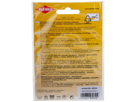 KLEIBER Pièce de réparation nylon, autocollant, blanc