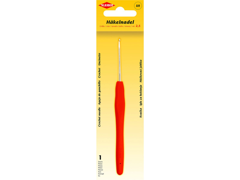 KLEIBER Crochet, taille 2,5, manche plastique, orange