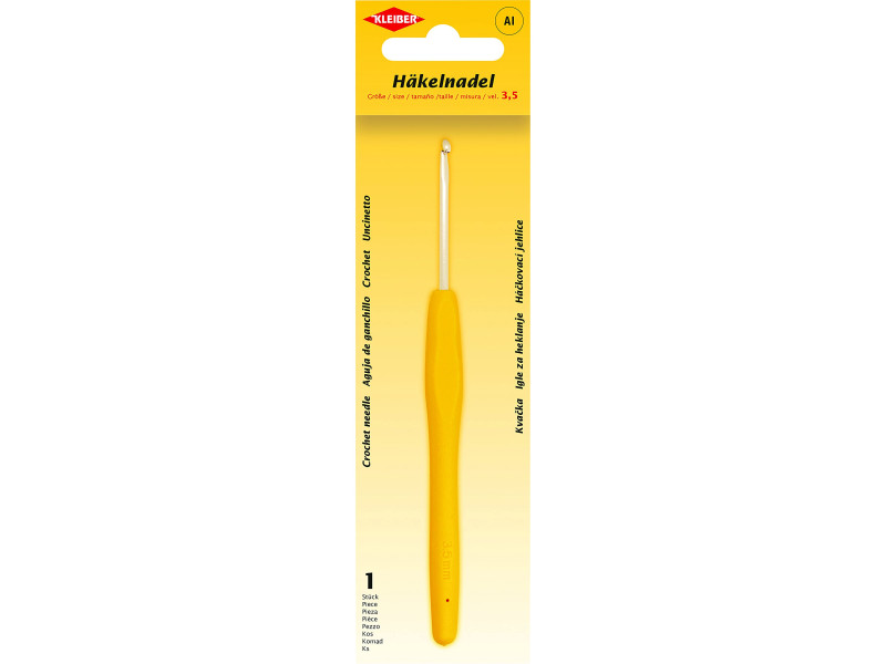KLEIBER Crochet, taille 3,5, manche plastique, jaune