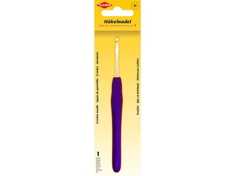 KLEIBER Crochet, taille 5, manche plastique, bordeaux