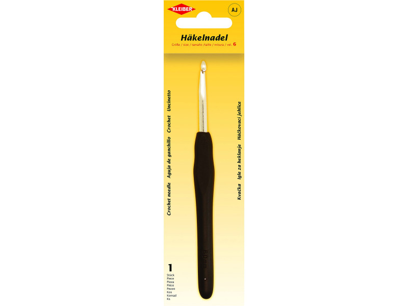 KLEIBER Crochet, taille 6, manche plastique, noir