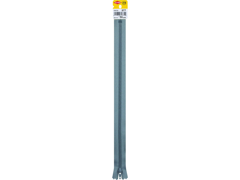 KLEIBER Fermeture zip, plastique, longueur: 300 mm, gris
