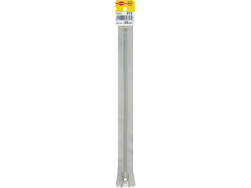 KLEIBER Fermeture zip, plastique, longueur: 220 mm, crème