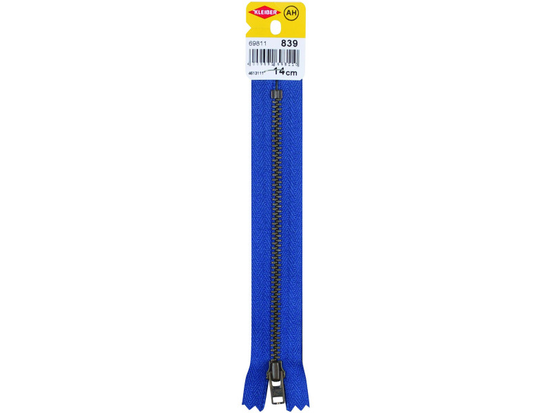 KLEIBER Fermeture à zip, métal, longueur: 140 mm, bleu jeans