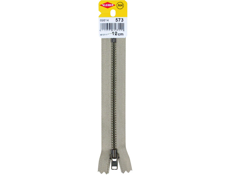 KLEIBER Fermeture à zip, métal, longueur: 120 mm, beige