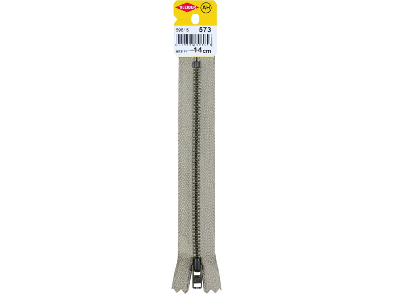 KLEIBER Fermeture à zip, métal, longueur: 140 mm, beige