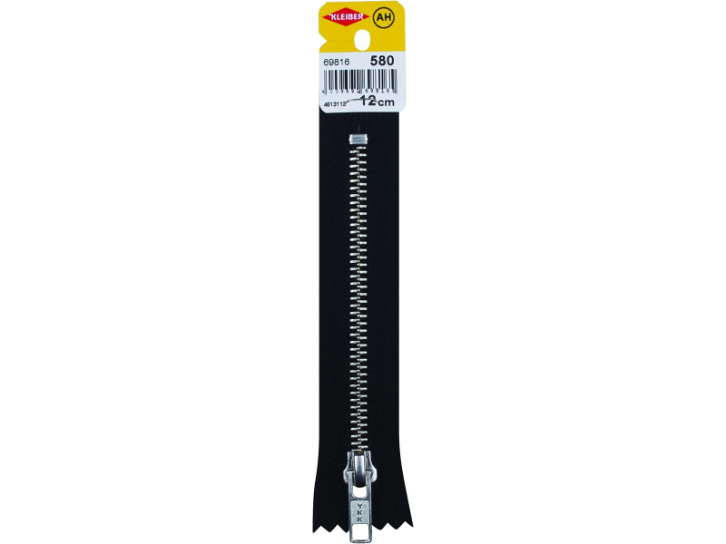 KLEIBER Fermeture à zip, métal, longueur: 120 mm, noir