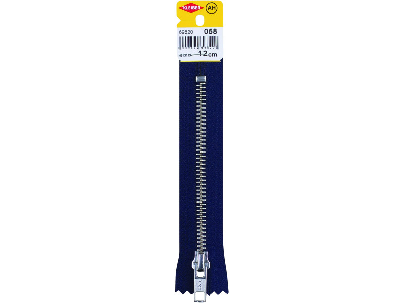KLEIBER Fermeture à zip, métal, longueur: 120 mm, marine