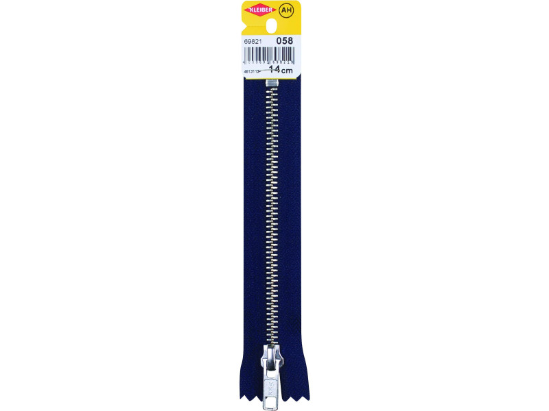 KLEIBER Fermeture à zip, métal, longueur: 140 mm, marine