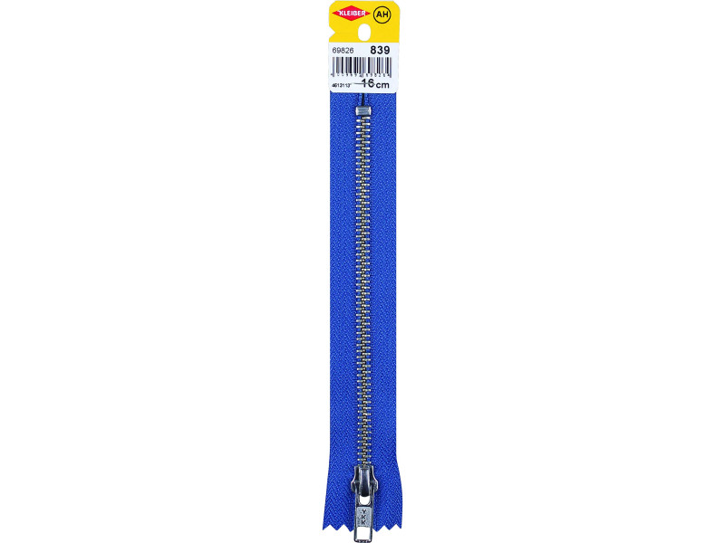 KLEIBER Fermeture à zip, métal, longueur: 160 mm, bleu jeans