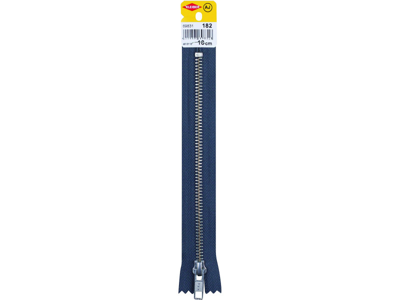 KLEIBER Fermeture à zip, métal, longueur: 180 mm, ardoise