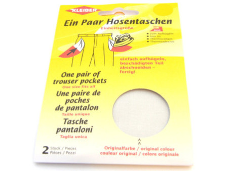 KLEIBER Poche de remplacement de pantalon, paire, gris clair