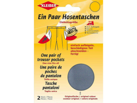 KLEIBER Poche de remplacement de pantalon, paire, noir