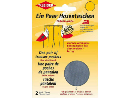 KLEIBER Poche de remplacement de pantalon, paire, noir