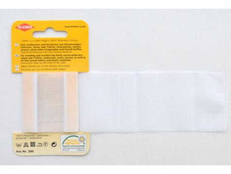 KLEIBER Patch thermocollant élastique, 400 x 60 mm, blanc