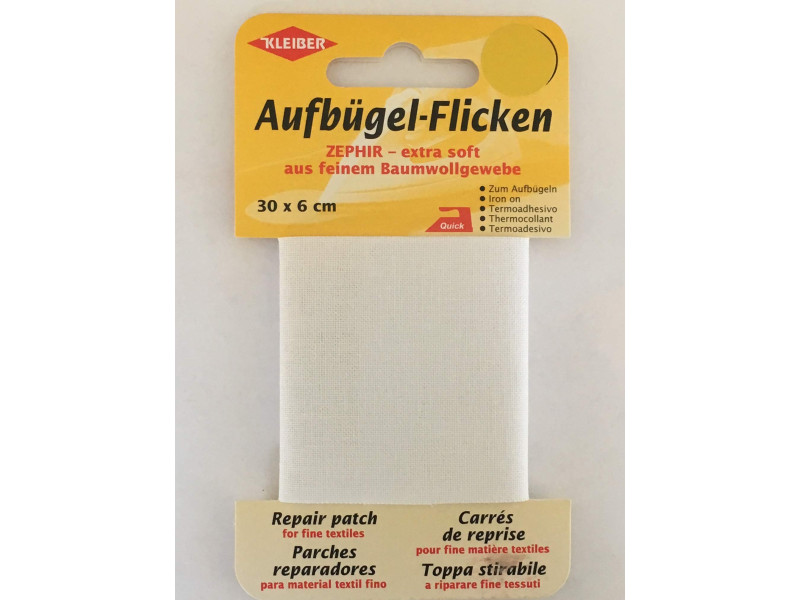 KLEIBER Patch thermocollant Zephir, 300 x 60 mm, blanc