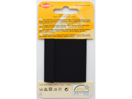 KLEIBER Patch thermocollant Zephir, 300 x 60 mm, noir