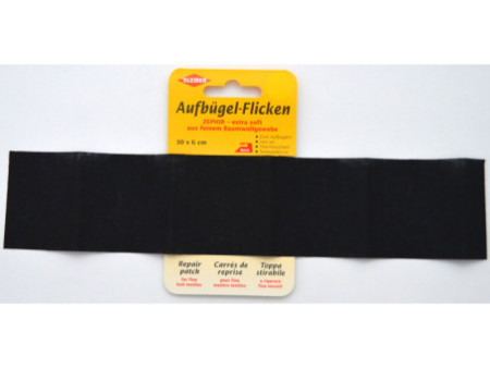 KLEIBER Patch thermocollant Zephir, 300 x 60 mm, noir