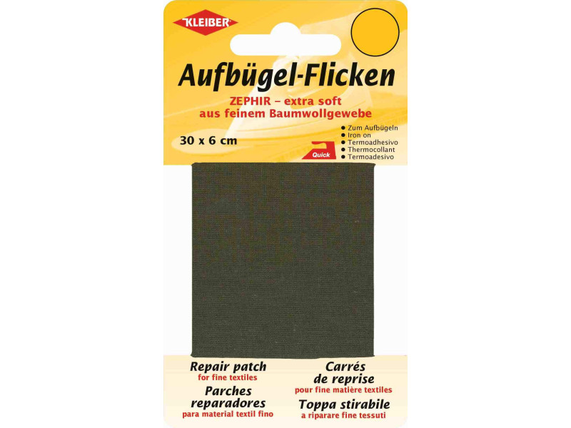 KLEIBER Patch thermocollant Zephir, 300 x 60 mm, kaki