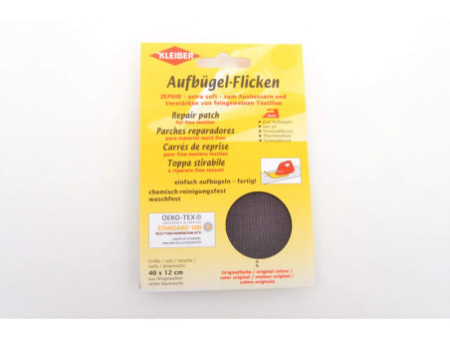 KLEIBER Patch thermocollant Zephir, 400 x 120 mm, gris foncé