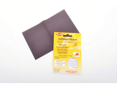 KLEIBER Patch thermocollant Zephir, 400 x 120 mm, gris foncé