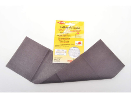 KLEIBER Patch thermocollant Zephir, 400 x 120 mm, gris foncé