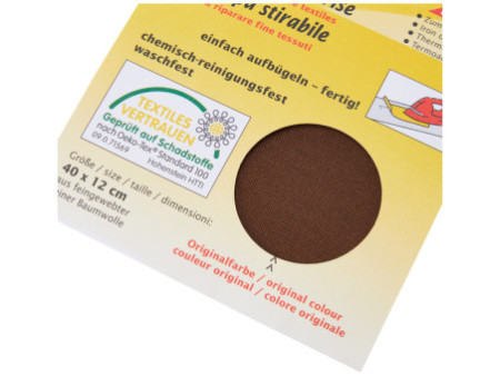 KLEIBER Patch thermocollant Zephir, 400 x 120 mm, brun foncé