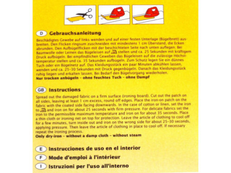 KLEIBER Patch thermocollant Zephir, 400 x 120 mm, blanc