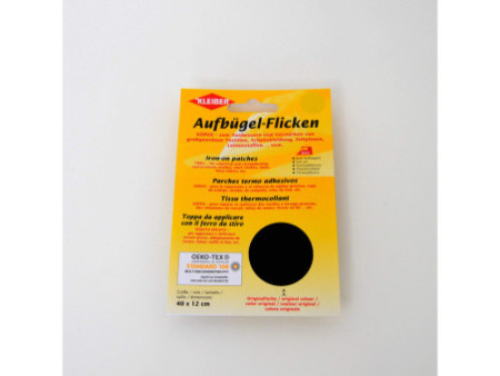 KLEIBER Patch thermocollant Köper, 400 x 120 mm, noir