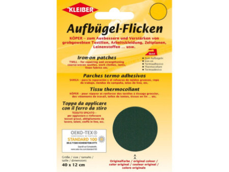 KLEIBER Patch thermocollant Köper, 400 x 120 mm, vert