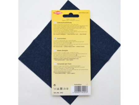KLEIBER Patch thermocollant pour jeans, 170 x 150 mm, bleu