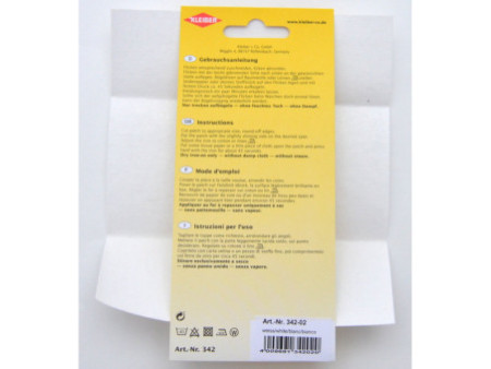 KLEIBER Patch thermocollant pour jeans, 170 x 150 mm, blanc