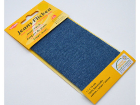 KLEIBER Patch thermocollant pour jeans, 170 x 150 mm, bleu