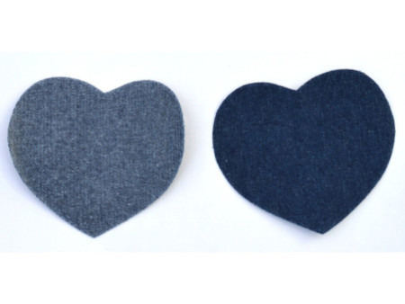 KLEIBER Patch thermocollant pour jeans Coeur, bleu foncé