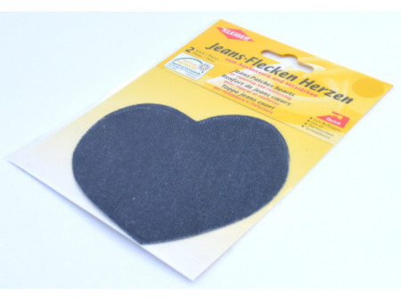 KLEIBER Patch thermocollant pour jeans Coeur, bleu foncé