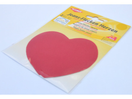KLEIBER Patch thermocollant pour jeans Coeur, rouge