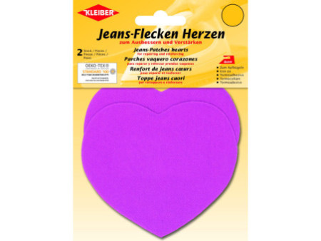 KLEIBER Patch thermocollant pour jeans Coeur, rose