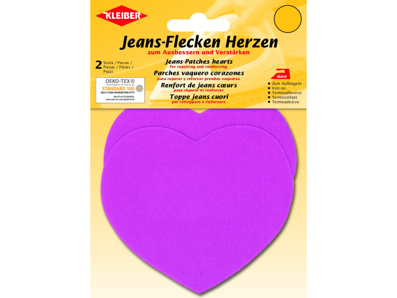 KLEIBER Patch thermocollant pour jeans Coeur, rose