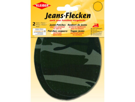 KLEIBER Patch thermocollant ovale pour jeans, military